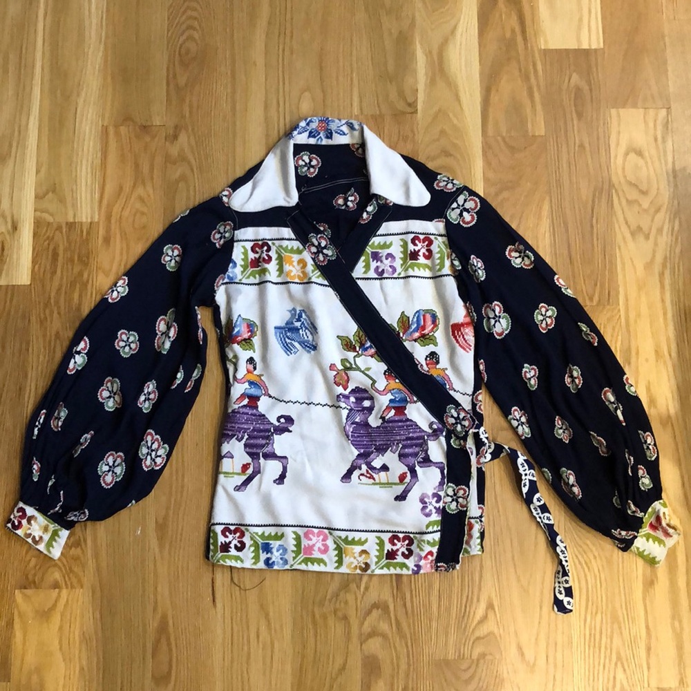 Vintage wrap top